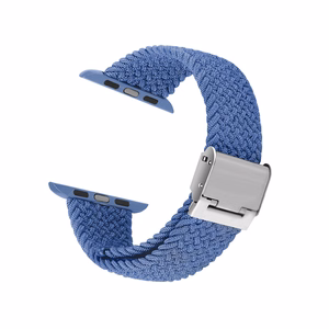 Плетёный ремешок Crong Wave Band для Apple Watch 44 / 45 / 46 / 49 мм, синий