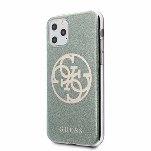 Guess GUHCN58PCUGLKA iPhone 11 Pro chaki kietas dėklas 4G Circle Glitter