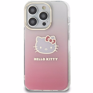 Hello Kitty IML Gradient Electrop Kitty Head dėklas telefonui iPhone 14 Pro Max - rožinis