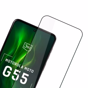 Закалённое стекло 3mk HardGlass Max Lite чёрное для Motorola Moto G55 5G