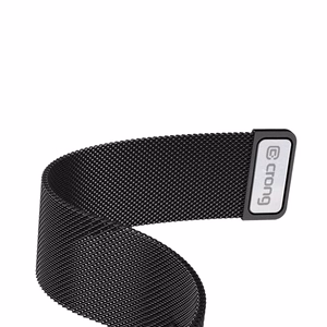 Ремешок Crong Milano Steel из нержавеющей стали для Apple Watch 38 / 40 / 41 / 42 mm, чёрный
