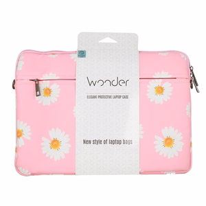 Wonder Sleeve Laptop 13-14 inches pink daisies
