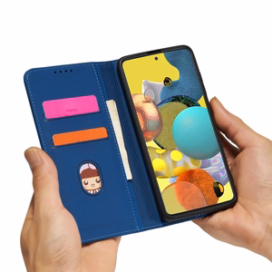 Magnet Card Case чехол для Samsung Galaxy A13 5G кошелёк-чехол с держателем для карт синий