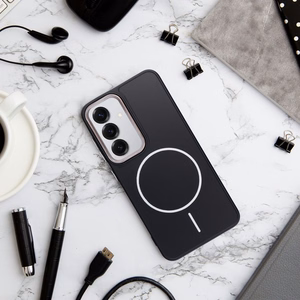 Case for Samsung A07 / A08 Frame Mag Cover compatible with MagSafe black