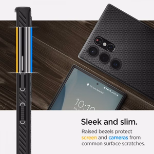 Spigen Liquid Air чехол для Samsung S22 Ultra матовый чёрный