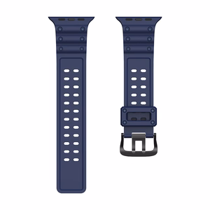 Dirželis Triple Protection Apple Watch 38 / 40 / 41 mm dirželis apyrankė - tamsiai mėlynas