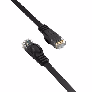 Orico PUG-C7B CAT7 10Gbps RJ45 Ethernet tinklo kabelis internetinis LAN plokščias 10m - juodas