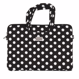 Wonder Briefcase Laptop 13-14 inches black polka-dot