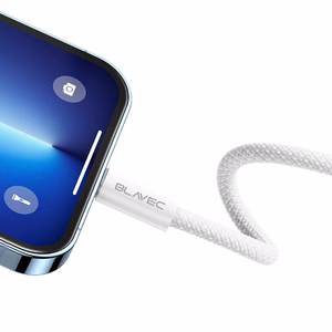 Blavec Кабель Candy плетёный - Type C to Lightning - PD 20W 2,4A 3 метра Apple CarPlay (CCA-CL24W30) белый
