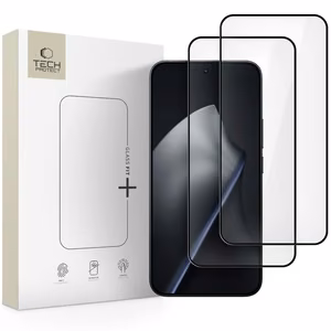 LCD apsauginis stikliukas Tech-Protect Glass Fit+ 2-Pack Xiaomi 15T/15T Pro/17T Pro juodas