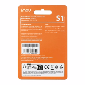 Atminties kortelė Imou microSD (UHS-I, SDXC, 10/U3/V30, 95/38)