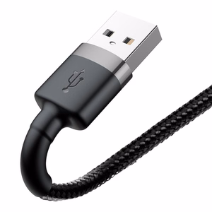 Кабель Baseus Cafule USB Lightning 2A 3м (чёрно-серый)