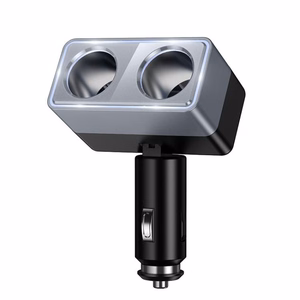 Įkroviklis automobilinis Hoco (Z65) ( 2 x Lighter splitter ) juodas