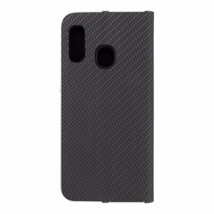 Чехол-книжка для Samsung A20e Luna Book Carbon чёрный