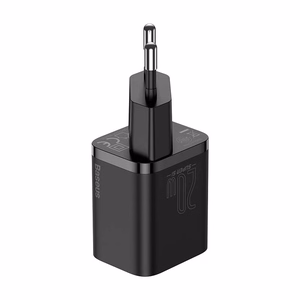 Baseus Super Si 20W USB-C įkroviklis + USB-C – Lightning kabelis 1 m, juodas