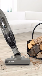 Bosch Serie 2 Readyy'y BBHF214G – belaidis bemaišis vertikalus dulkių siurblys, „2 viename“, 14,4 V, iki 35 min., pilkas