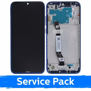 LCD дисплей для Xiaomi Redmi Note 8 (Note 8 2021) с рамкой / синий / (Service Pack)