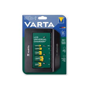 VARTA LCD UNIVERSALUS ĮKROVIKLIS + 57688 9V, R14, R20 (be baterijų)