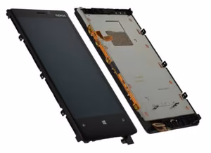 LCD ekranas Microsoft (Nokia) Lumia 920 su jutikliniu ekranu ir rėmeliu juodas originalus (naudotas, B klasė)