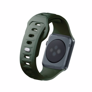 42/44/45/46/49 mm Dark Green (big) - 3mk Silicone Watch Strap for Apple