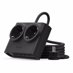Orico PDC25 25W 6in1 удлинитель 2x AC + 2x USB-A + 2x USB-C - черный