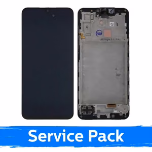 LCD ekranas Samsung A176 A17 5G juodas su rėmeliu (Service Pack)