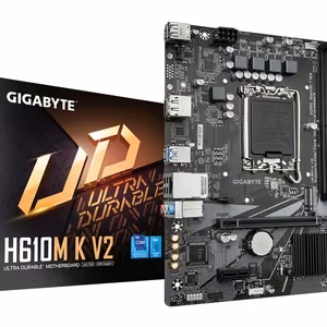 Pagrindinė plokštė GIGABYTE Intel H610 LGA1700 DDR5 Micro-ATX
