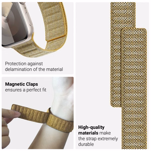 Crong Melange magnetinis dirželis, skirtas Apple Watch 38 / 40 / 41 mm ir 42 mm (Series 10 / 11), geltonas melanžas
