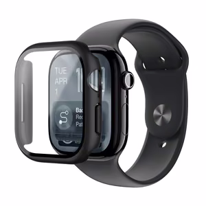 AmazingThing Radix Glass Screen Protector with Case for Apple Watch Series 11 46mm - Black