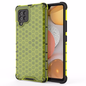 Honeycomb dėklas šarvuotas su TPU buferiu Samsung Galaxy A42 5G žalias
