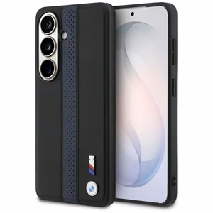 BMW Perforated Stripe Logo MagSafe Dėklas for Samsung Galaxy S26 - mėlynas