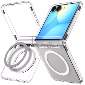 Spigen Ultra Hybrid Pro MagSafe dėklas, skirtas Samsung Galaxy Z Flip8 – skaidrus ir baltas