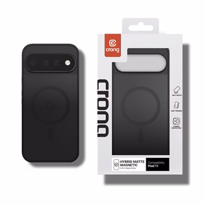 Crong Hybrid Matte Magnetic MagSafe dėklas, skirtas Google Pixel 11, juodas