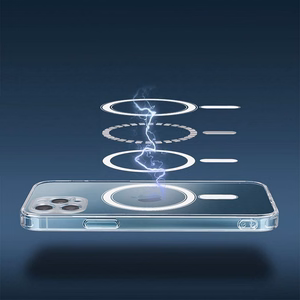 Чехол для iPhone 15 PRO MAX Clear Mag Cover (STR / CAMERA PROTECTION) совместимый с MagSafe прозрачный