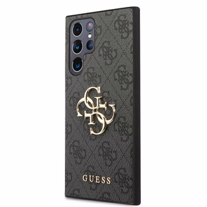 Guess GUHCS22L4GMGGR S908 S22 Ultra серый/серый жёсткий чехол 4G Big Metal Logo