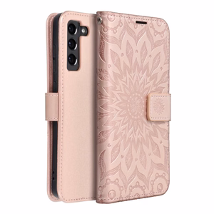 Flip case for Samsung S21 FE Mezzo Book mandala rose gold