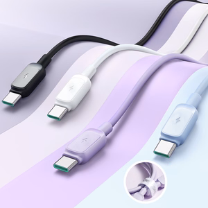 Joyroom Multi-Color Series A14 USB-A / USB-C 3A 1.2 m kabelis - violetinis