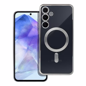 Electro Mag Cover case for Samsung A55 compatible with MagSafe silver
