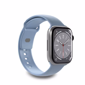 Силиконовый ремешок Puro Icon для Apple Watch 42 / 44 / 45 / 49 мм - голубой (2 шт.)