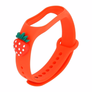 Детский ремешок Smart Band M5/M6/M7 красная клубника