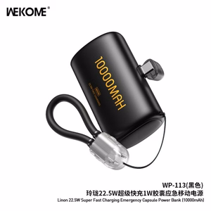 Išorinė baterija WK Design „WP-113“ juoda 10000mAh (22.5W)