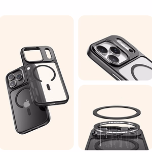 Чехол Rock Guard Lens Protection Series Magnetic для iPhone 17 Air прозрачно-чёрный