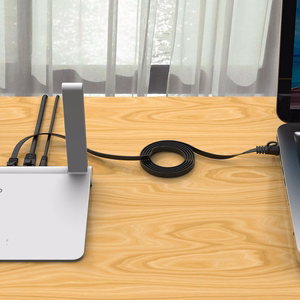 Orico PUG-C7B CAT7 10Gbps RJ45 Ethernet tinklo kabelis internetinis LAN plokščias 10m - juodas