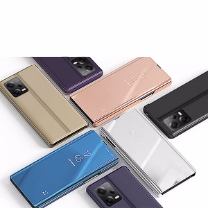 Clear View dėklas Xiaomi Redmi Note 12 Pro+ su atverčiamu dangteliu juodas