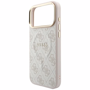 Guess Embossed 4G Classic MagSafe dėklas, skirtas iPhone 17 Pro / 18 Pro – spalva: rožinė