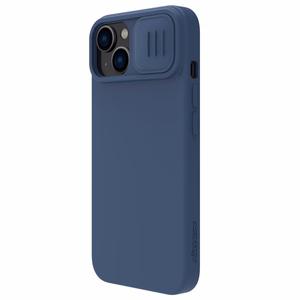 Nillkin CamShield Magnetic magnetinis silikoninis MagSafe dėklas su kameros apsauga, skirtas iPhone 14 Plus – mėlynas
