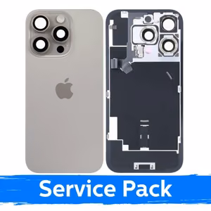 Задняя крышка совместимая с Apple iPhone 16 Pro / Natural Titanium / (Service Pack)