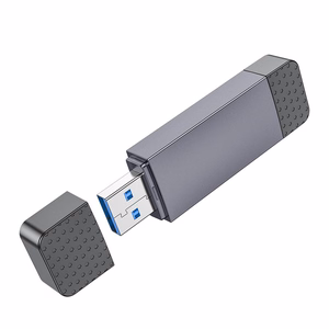 Картридер Hoco HB45 USB-C USB-A 2-в-1 USB2.0 серый