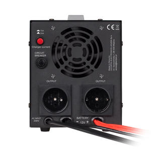 Rebel POWER-1000 emergency power supply, pure sine wave inverter with charging, 12 V / 230 V, 1000 VA / 700 W
