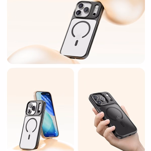 Чехол Rock Guard Lens Protection Series Magnetic для iPhone 17 Air прозрачно-чёрный